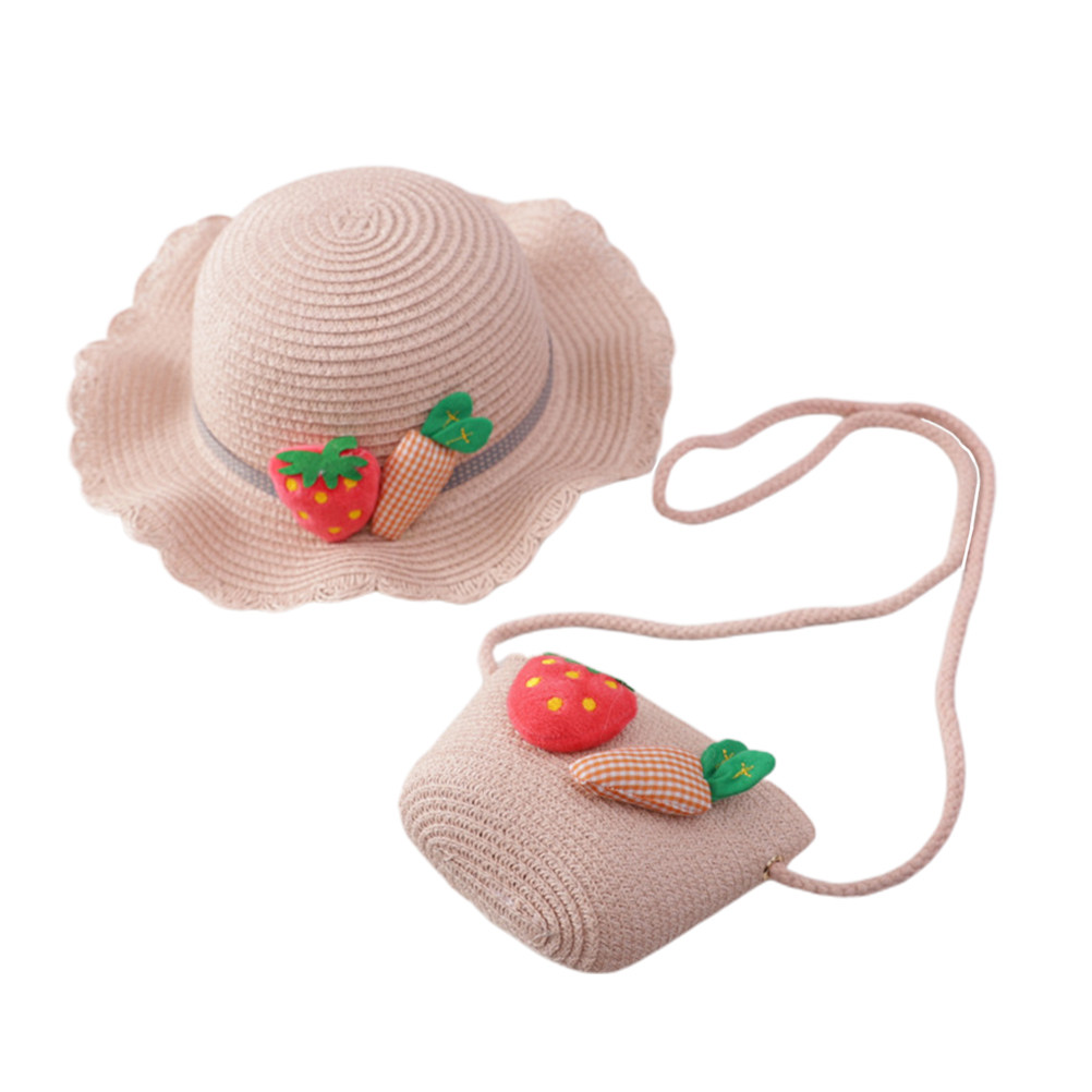 어린이용 밀짚 자외선 차단 모자 1세트 핑크색 54cm - Sun Hat Wide Brim 리뷰 및 가격