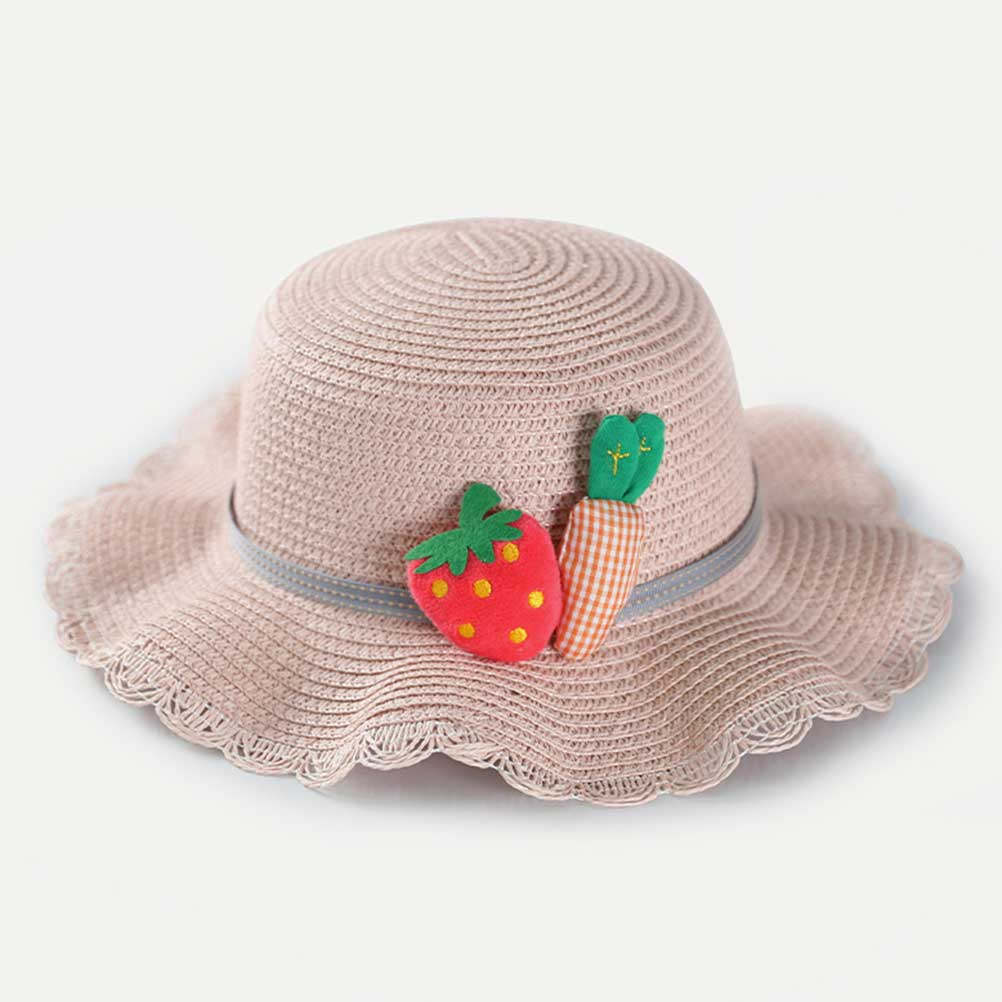 어린이용 밀짚 자외선 차단 모자 1세트 핑크색 54cm - Sun Hat Wide Brim 리뷰 및 가격