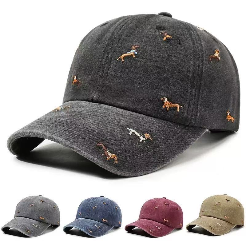 닥스훈트 자수 워싱 코튼 조절 가능 야구 모자 클래식  - Golf Cap Dad 리뷰 및 가격