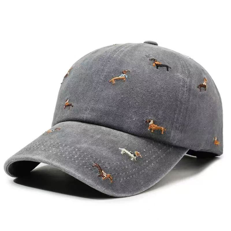 닥스훈트 자수 워싱 코튼 조절 가능 야구 모자 클래식  - Golf Cap Dad 리뷰 및 가격