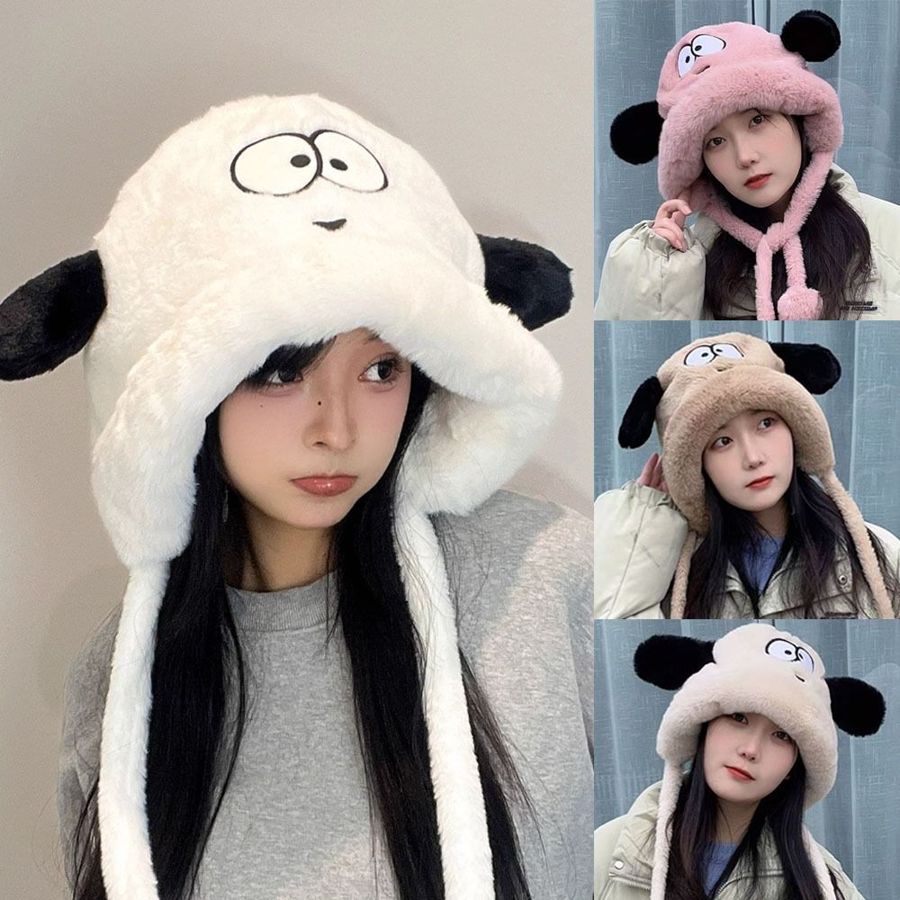 만화 귀여운 강아지 귀 여성 겨울 모자 귀 보호 푹신한 - Beanie Cuffed Knit 리뷰 및 가격