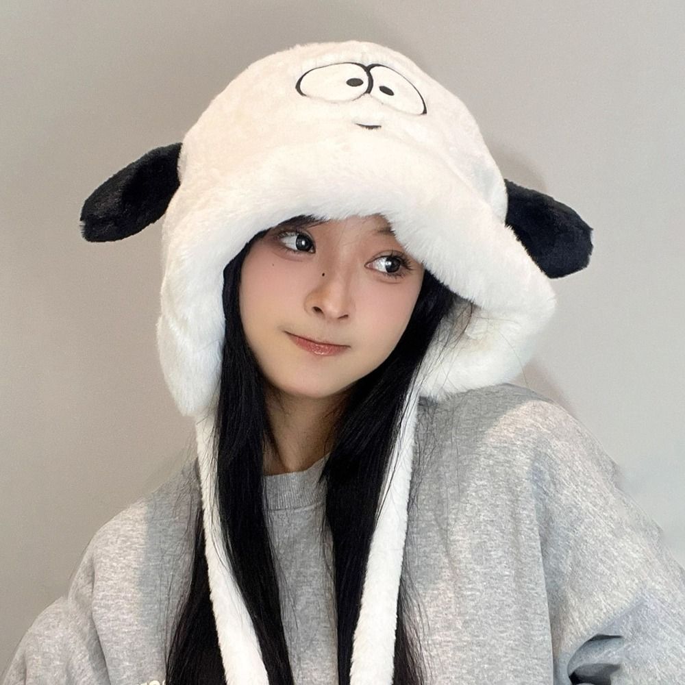 만화 귀여운 강아지 귀 여성 겨울 모자 귀 보호 푹신한 - Beanie Cuffed Knit 리뷰 및 가격