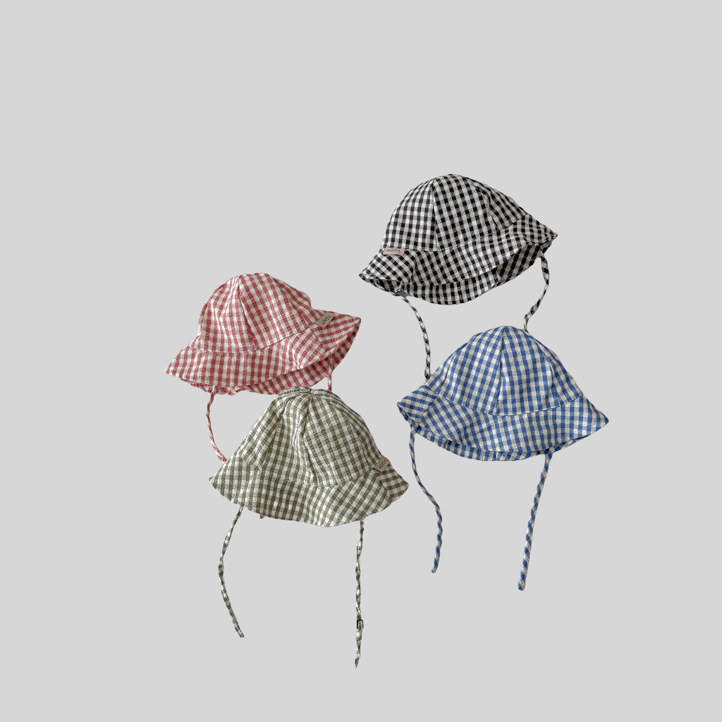 인스 스타일 체크무늬 아기 버킷햇 봄 여름 얇은 챙 넓 - Sun Hat Wide Brim 리뷰 및 가격